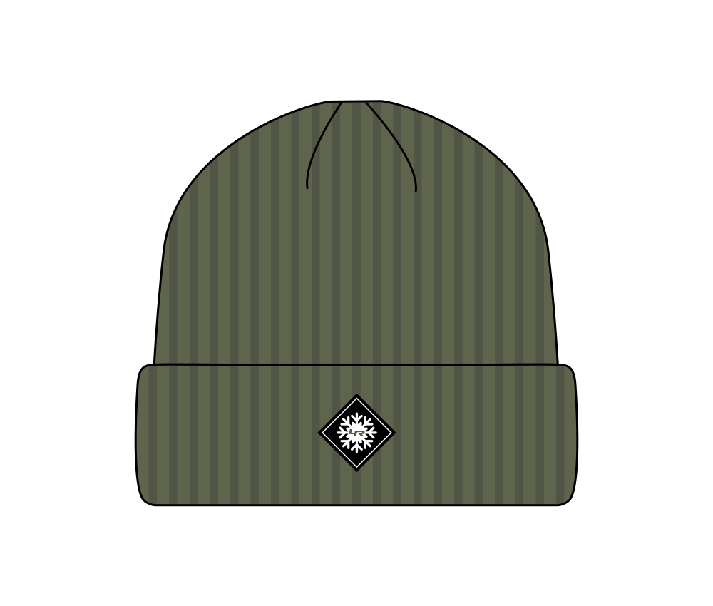 LoweRiders Ribbed Cuffed Knit Beanie (Olive)