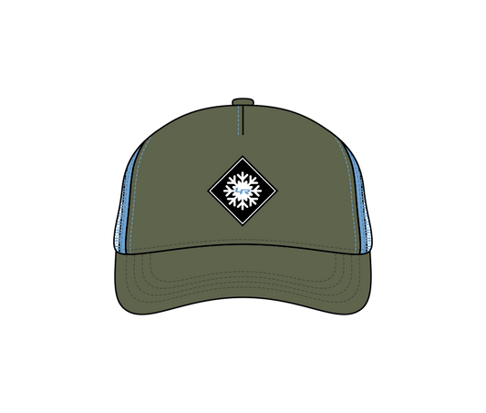 LoweRiders "Snowflake" Low Crown Adjustable-Fit Hat (Carolina/Olive)