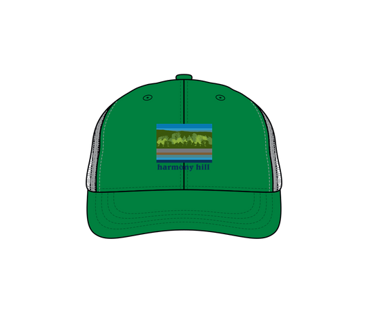 Harmony Hill Low Crown Adjustable Fit-Hat (Kelly Green/Grey)