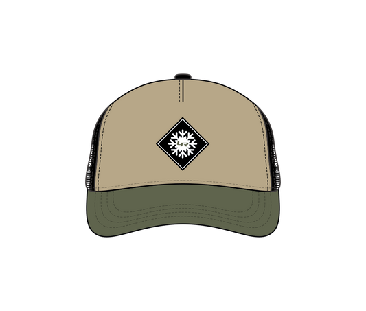 LoweRiders "Snowflake" Low Crown Adjustable-Fit Hat (Khaki/Olive)