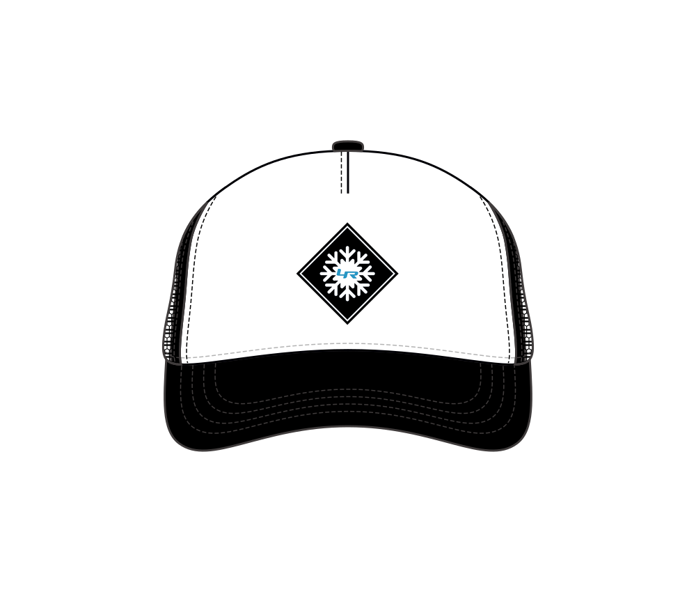 LoweRiders "Snowflake" Low Crown Adjustable-Fit Hat (Black/White)
