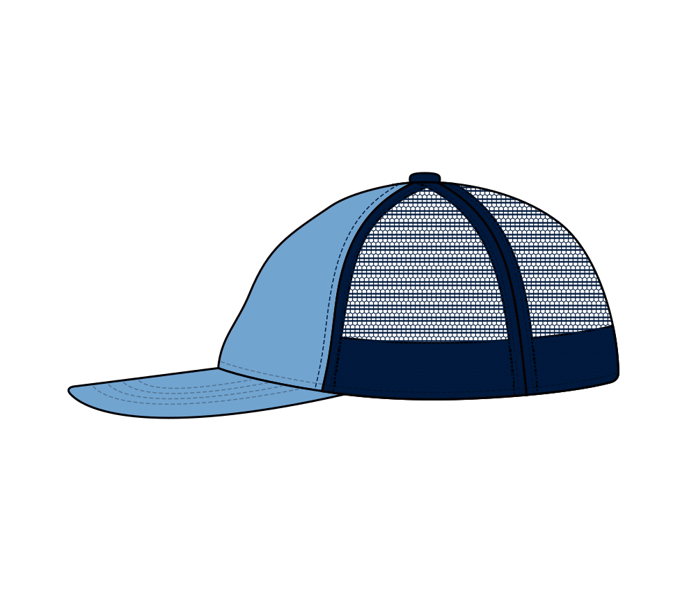 Harmony Hill Low Crown Adjustable Fit-Hat (Caroline/Navy)